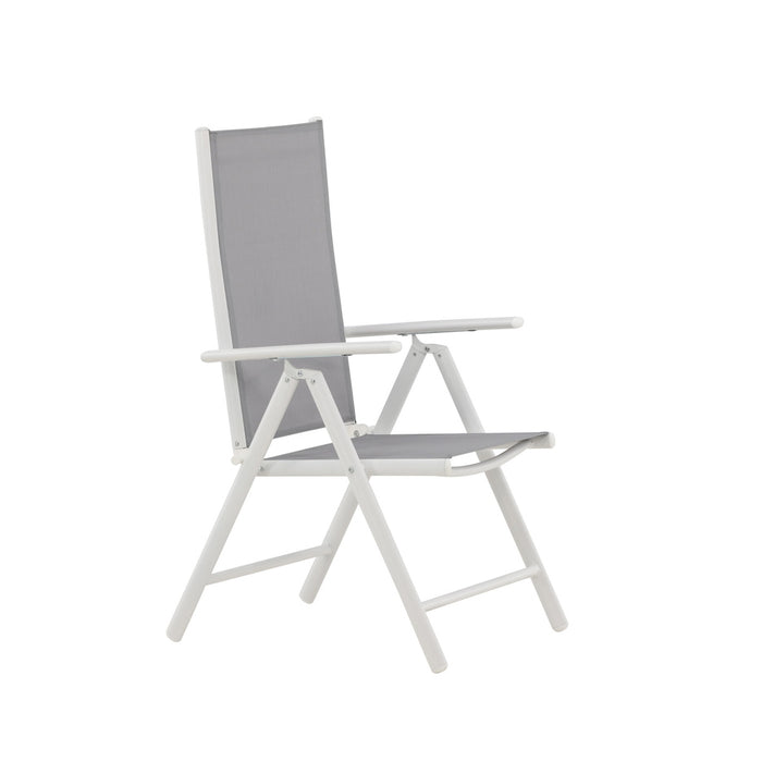 Fjôrd - Tuinstoel Wit|Grijs Verstelbaar - Break - Set van 2
