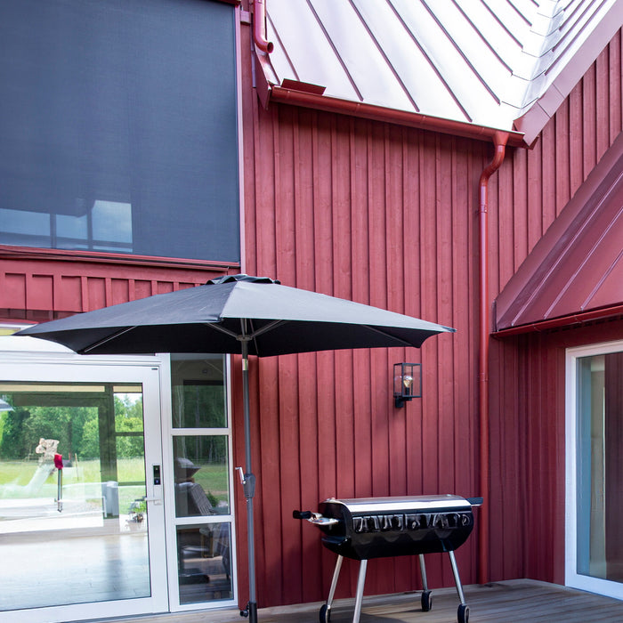 Fjôrd - Parasol Zwart 3m - Stof - Leeds