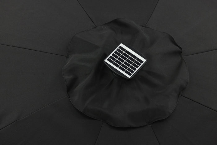 Fjôrd - Parasol Zwart 270cm - Led - Sabal