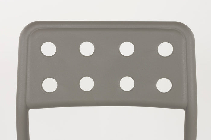 Housecraft Living Tuinstoel Grijs - 53x46x80cm - Serra - Set van 4