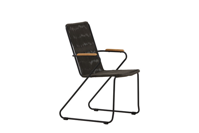 Fjôrd - Tuinstoel Donkergrijs - Touw - Bois - Set van 2