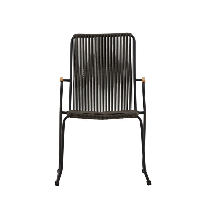 Fjôrd - Tuinstoel Donkergrijs - Touw - Bois - Set van 2