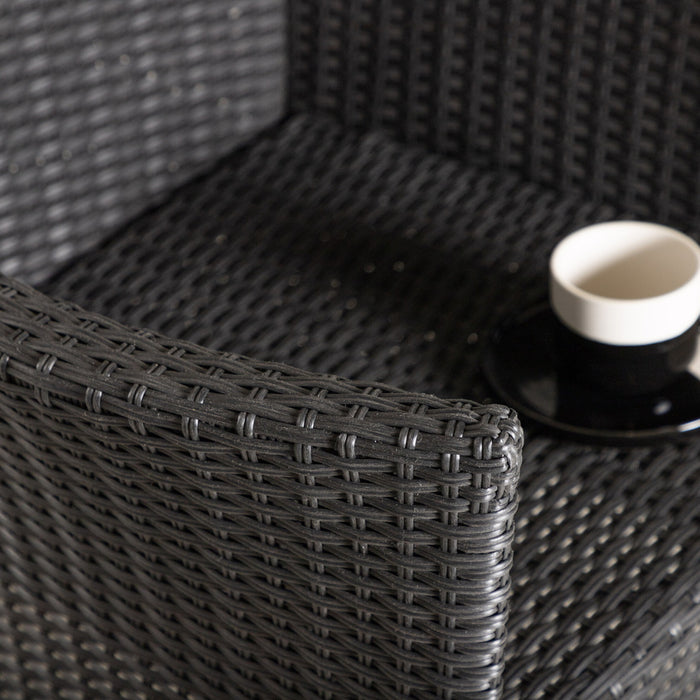 Fjôrd - Tuinstoel Zwart - PE Rotan - Knick - Set van 2