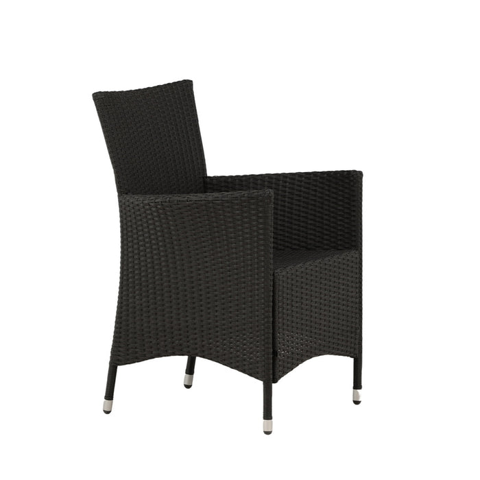 Fjôrd - Tuinstoel Zwart - PE Rotan - Knick - Set van 2