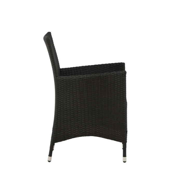 Fjôrd - Tuinstoel Zwart - PE Rotan - Knick - Set van 2