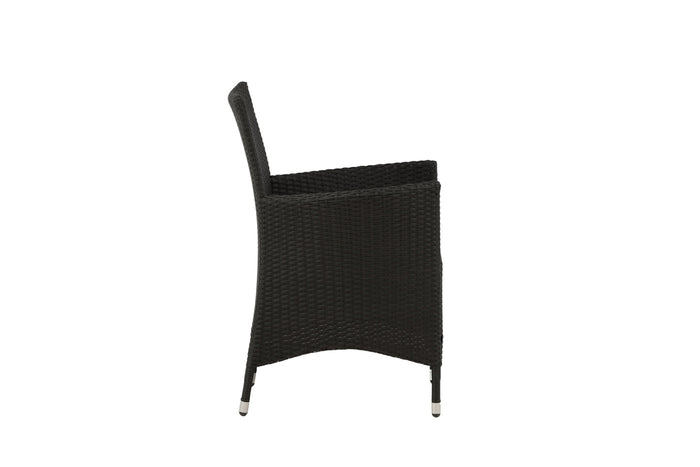Fjôrd - Tuinstoel Zwart - PE Rotan - Knick - Set van 2