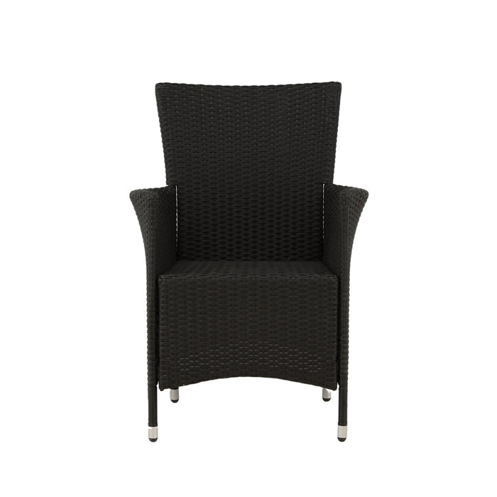 Fjôrd - Tuinstoel Zwart - PE Rotan - Knick - Set van 2
