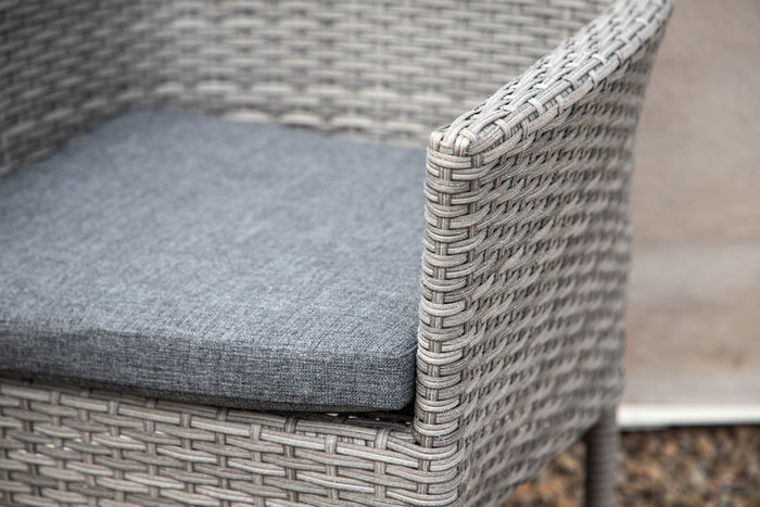 Fjôrd - Tuinstoel Grijs - Wicker - Malina - Set van 2