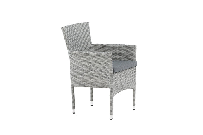 Fjôrd - Tuinstoel Grijs - Wicker - Malina - Set van 2