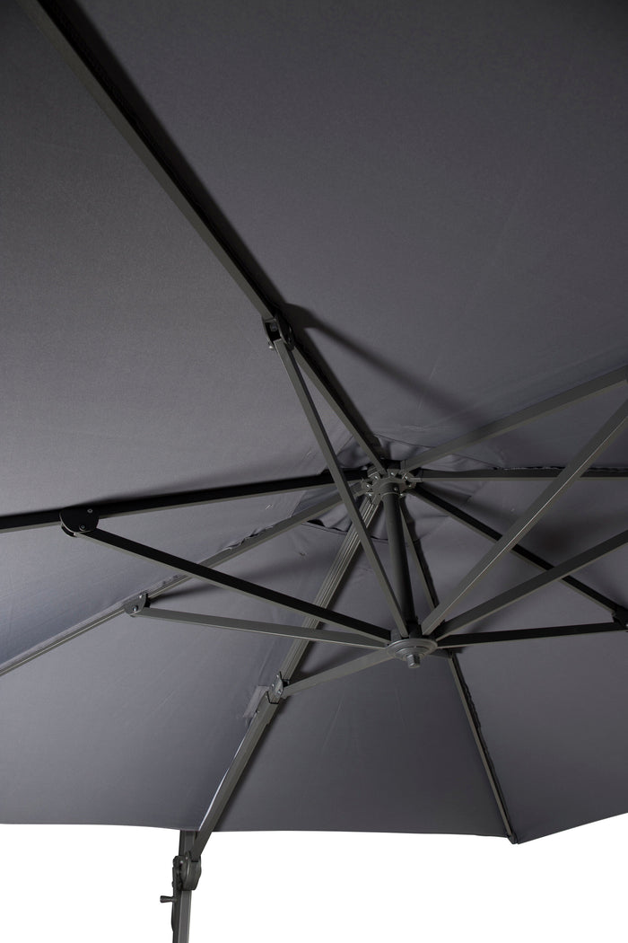 Fjôrd - Parasol Donkergrijs 3x3m - Leeds