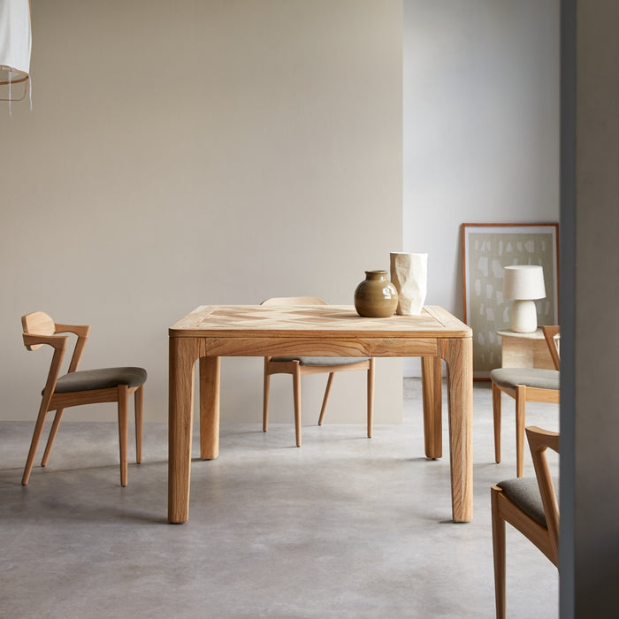 Tikamoon - Tafel van gerecycled massief teakhout 120x120 Ruth