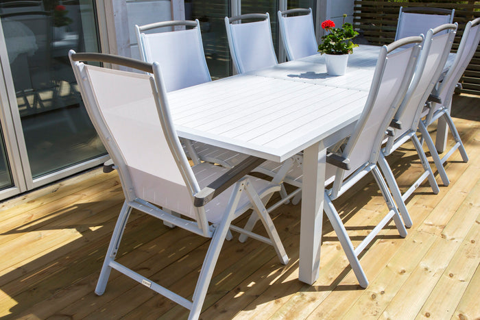 Fjôrd - Tuinstoel Wit Verstelbaar - Albany - Set van 2