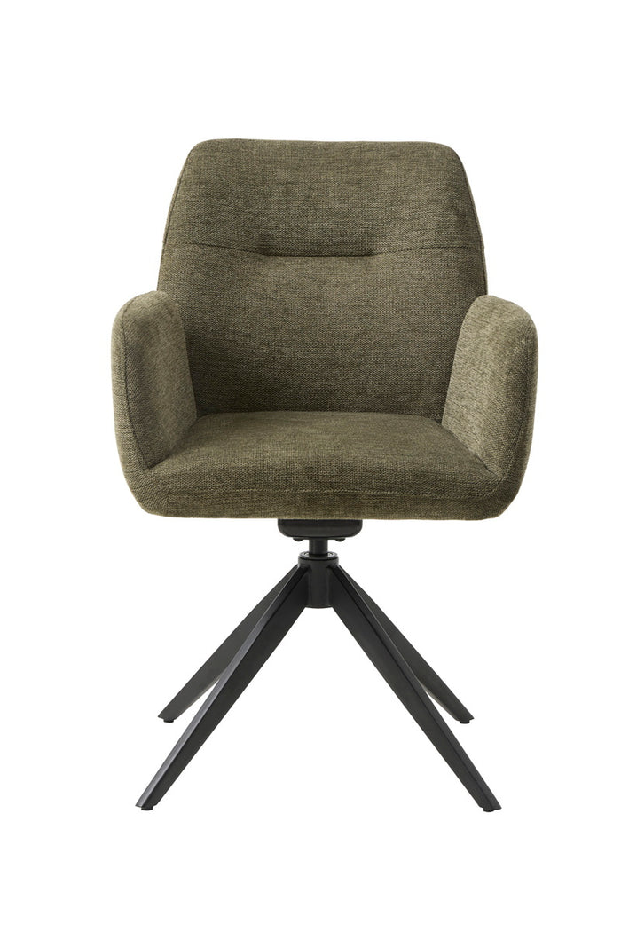 Giga Living - Eetkamerstoel Groen Metaal - Roxana