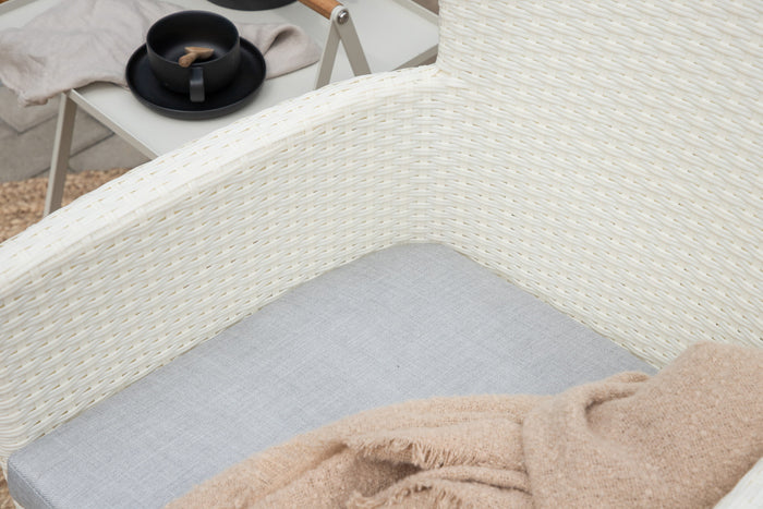 Fjôrd - Tuinstoel Wit - Wicker - Malina - Set van 2