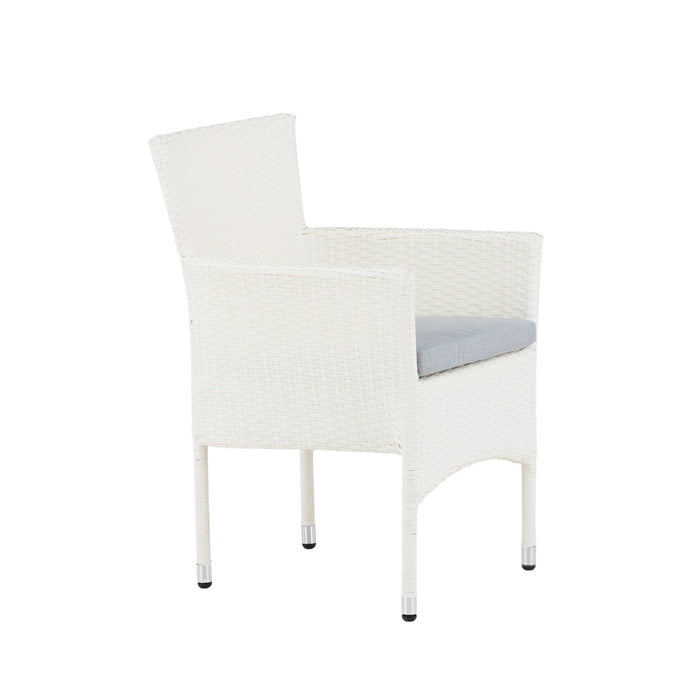 Fjôrd - Tuinstoel Wit - Wicker - Malina - Set van 2