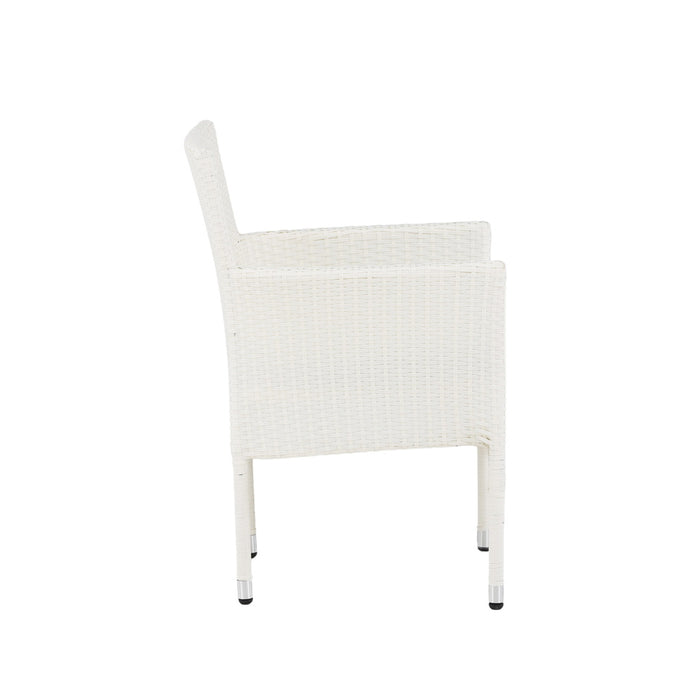 Fjôrd - Tuinstoel Wit - Wicker - Malina - Set van 2