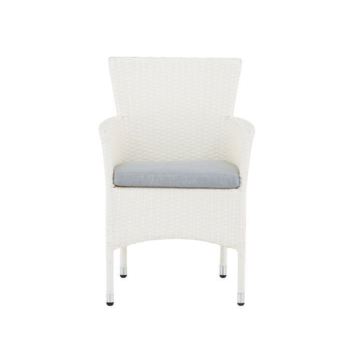 Fjôrd - Tuinstoel Wit - Wicker - Malina - Set van 2