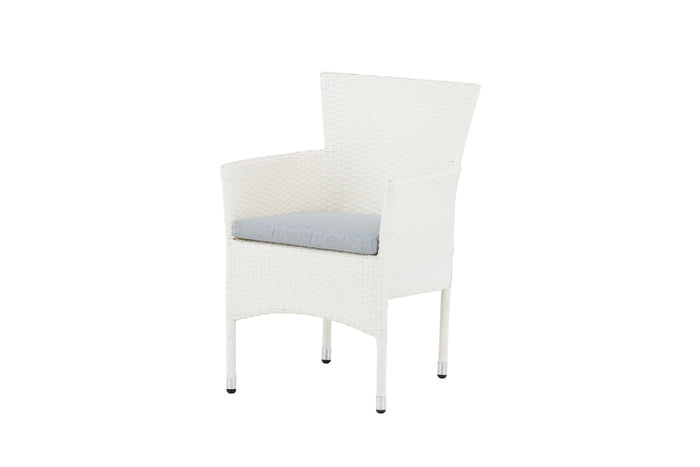 Fjôrd - Tuinstoel Wit - Wicker - Malina - Set van 2