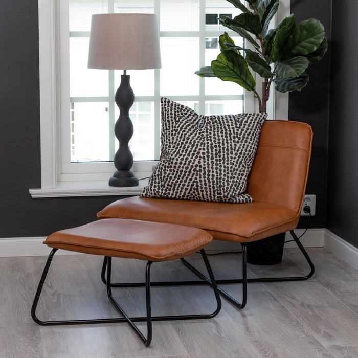 Fjôrd - Fauteuil Bruin - Pu leer - X-lounge