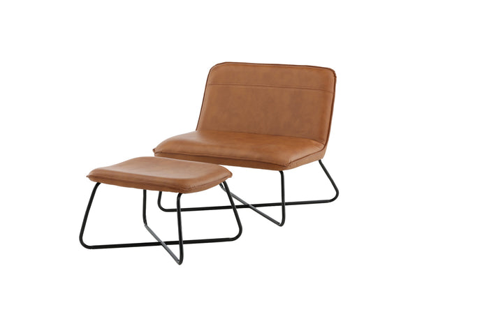 Fjôrd - Fauteuil Bruin - Pu leer - X-lounge