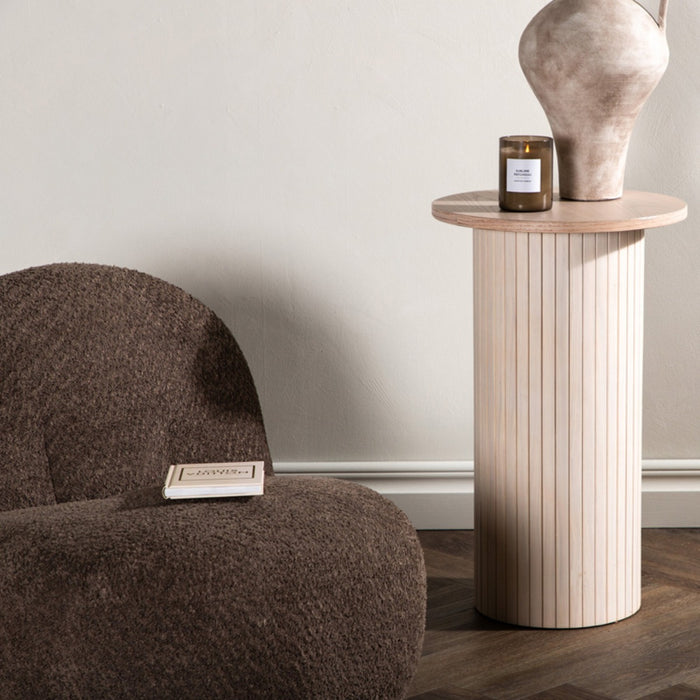 Fjôrd - Bizjettafel Beige - Ø40cm - Bianca