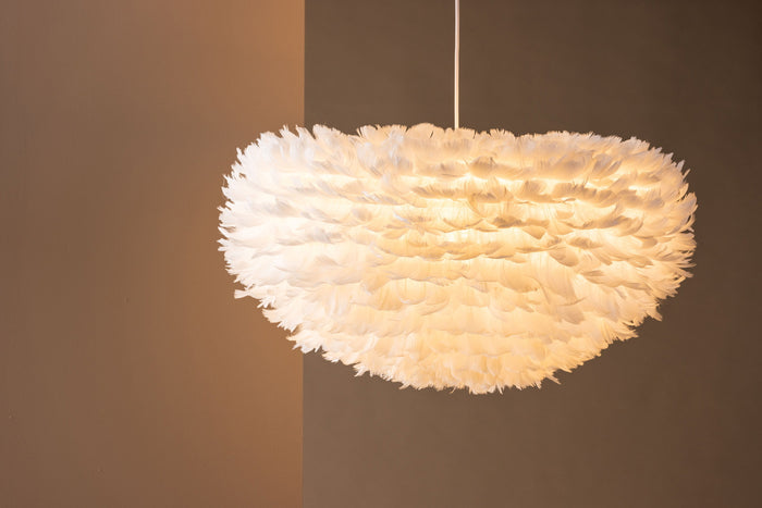 Fjôrd - Hanglamp Wit - 75x75cm - Veren - Nicola