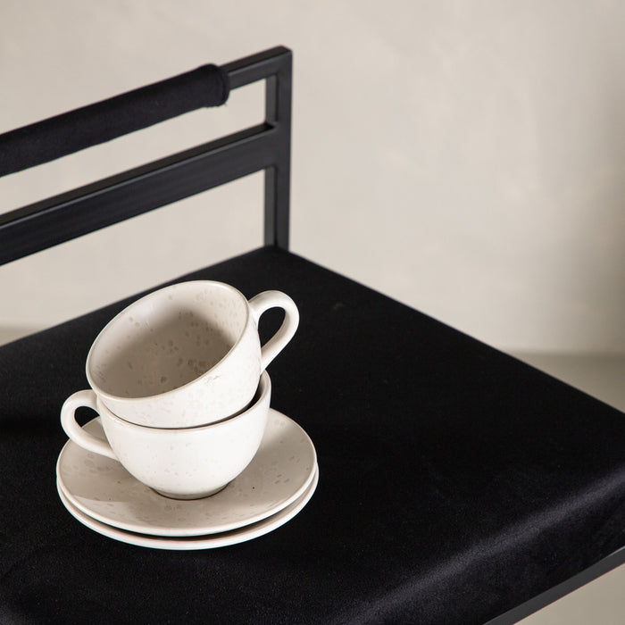 Fjôrd - Barkruk Zwart - Velvet - Opelika - Set van 2