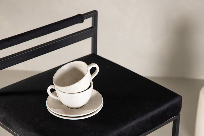 Fjôrd - Barkruk Zwart - Velvet - Opelika - Set van 2