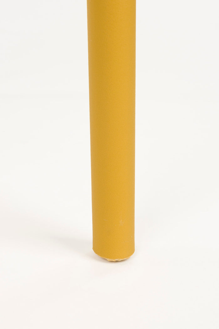 Giga Meubel - Tuinstoel Geel - 53x46x80cm - Serra - Set van 4