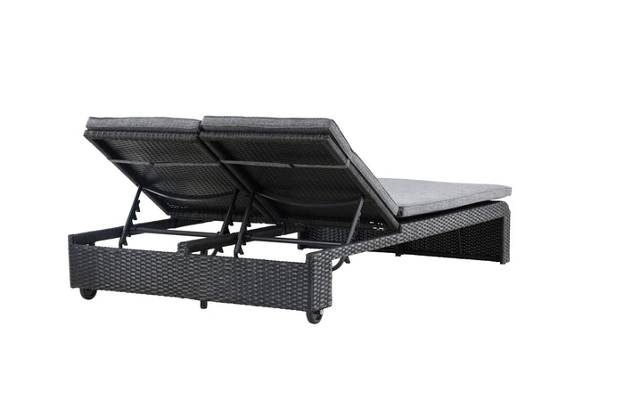 Fjôrd - Lounge Ligbed Zwart|Donkergrijs - Spunpolyester - London