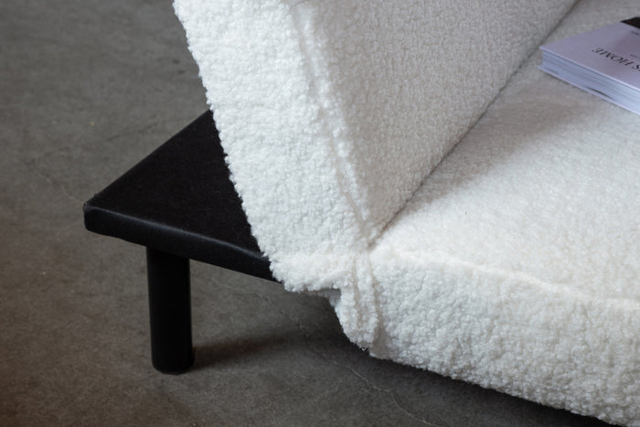 Fjôrd - Slaapbank Wit - 180cm - Teddy - Bodil