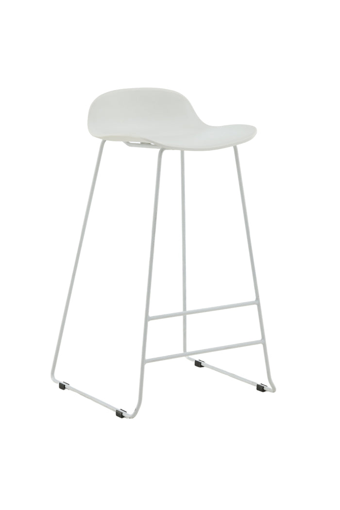 Fjôrd - Barkruk Wit - Plastic - Wave - Set van 2