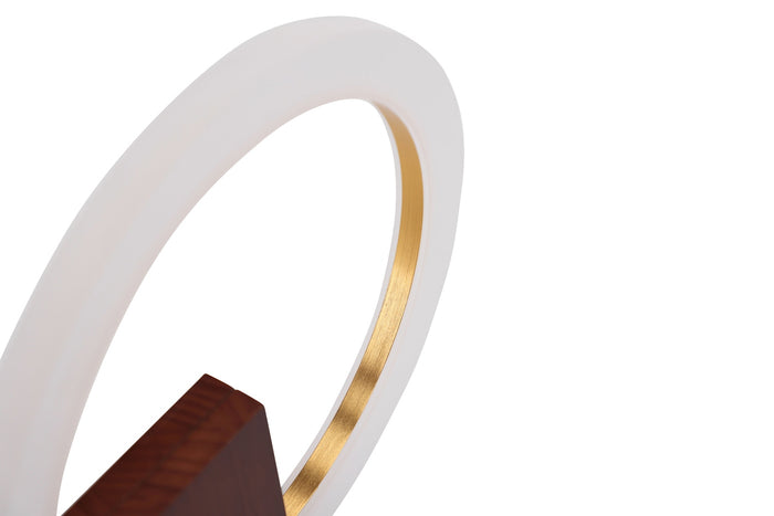 Fjôrd - Tafellamp Donker Walnoot|Wit - Acrylic - Brive