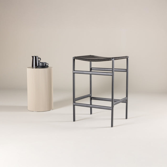 Fjôrd - Barkruk Zwart - Touw - Polly