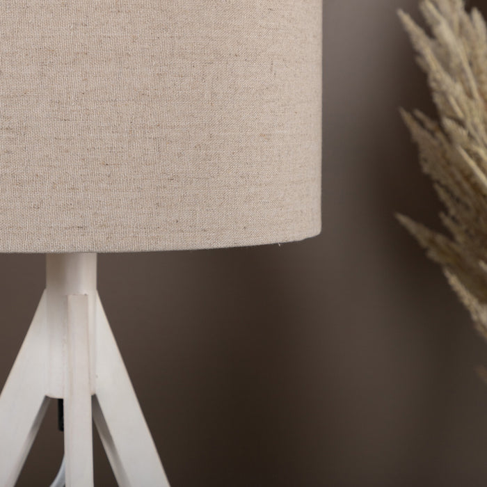 Fjôrd - Tafellamp Wit - Linnen - Kona