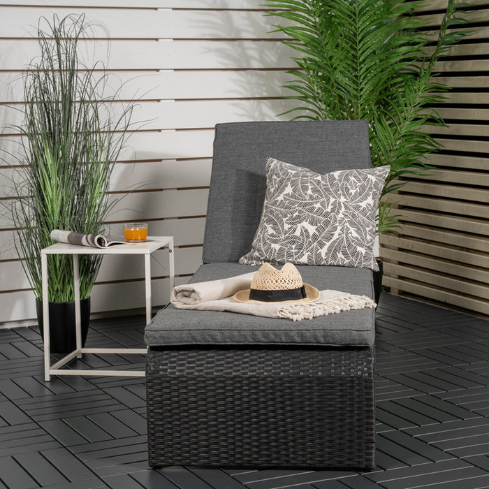 Fjôrd - Lounge Ligbed Zwart|Grijs - London