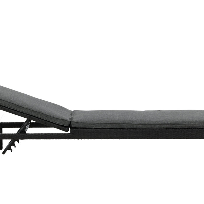 Fjôrd - Lounge Ligbed Zwart|Grijs - London