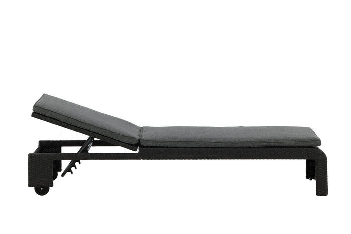 Fjôrd - Lounge Ligbed Zwart|Grijs - London