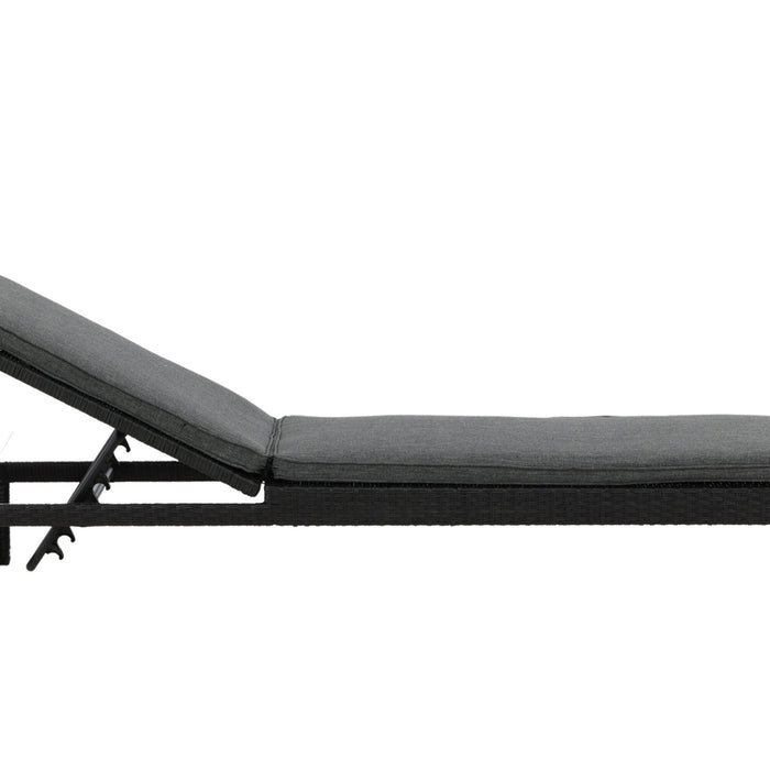 Fjôrd - Lounge Ligbed Zwart|Grijs - London