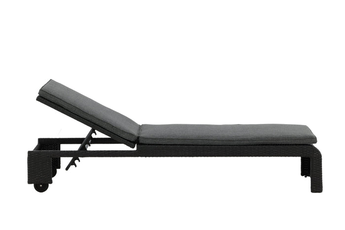 Fjôrd - Lounge Ligbed Zwart|Grijs - London