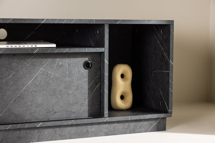 Fjôrd - Tv-meubel Zwart - Melamine - Girona