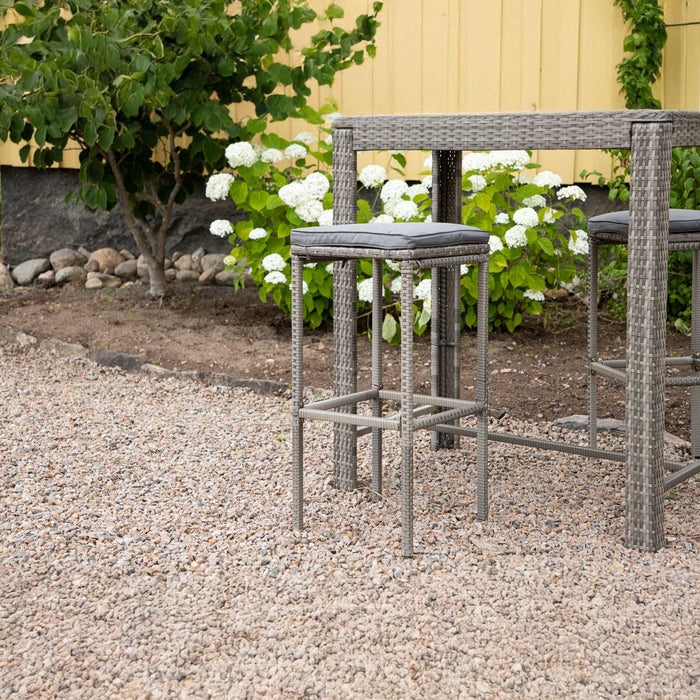 Fjôrd - Outdoor Barkruk Grijs - Wicker - Alo