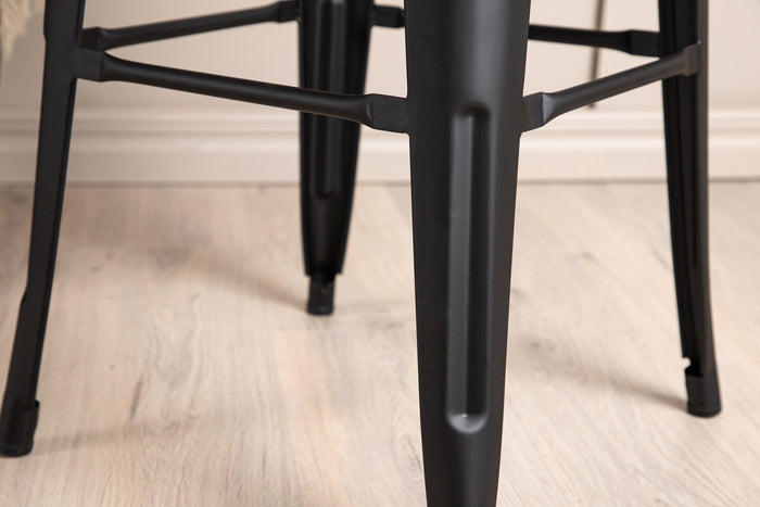 Fjôrd - Barkruk Zwart - Metaal - Tempe - Set van 4