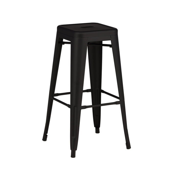 Fjôrd - Barkruk Zwart - Metaal - Tempe - Set van 4