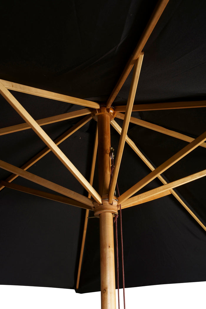 Fjôrd - Parasol Zwart Ø300cm - Hout - Ixos