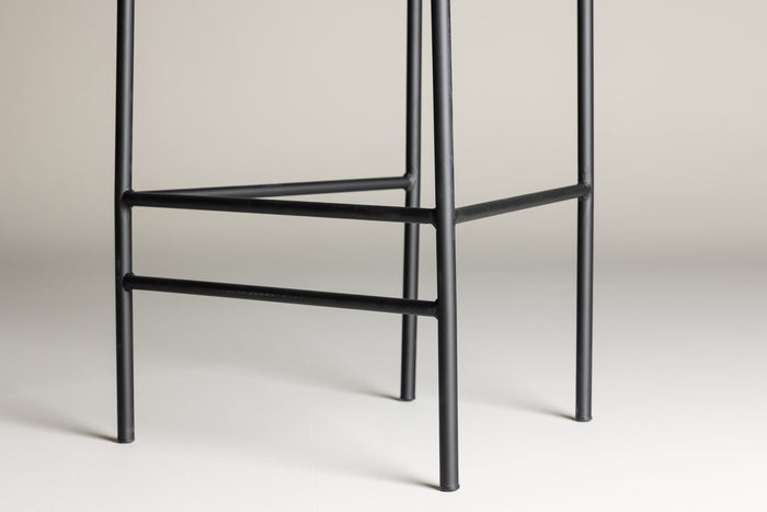 Fjôrd - Barkruk Donkerbruin - Linnen - Ralf - Set van 2