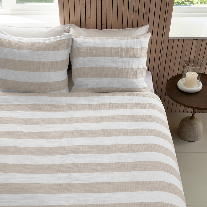 Riviera Maison - RM Striped sand 260x200|220 - Zand