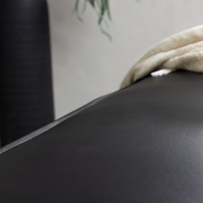 Fjôrd - Poef Zwart - PU Leer - Palermo