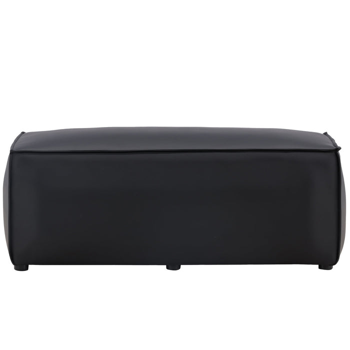 Fjôrd - Poef Zwart - PU Leer - Palermo