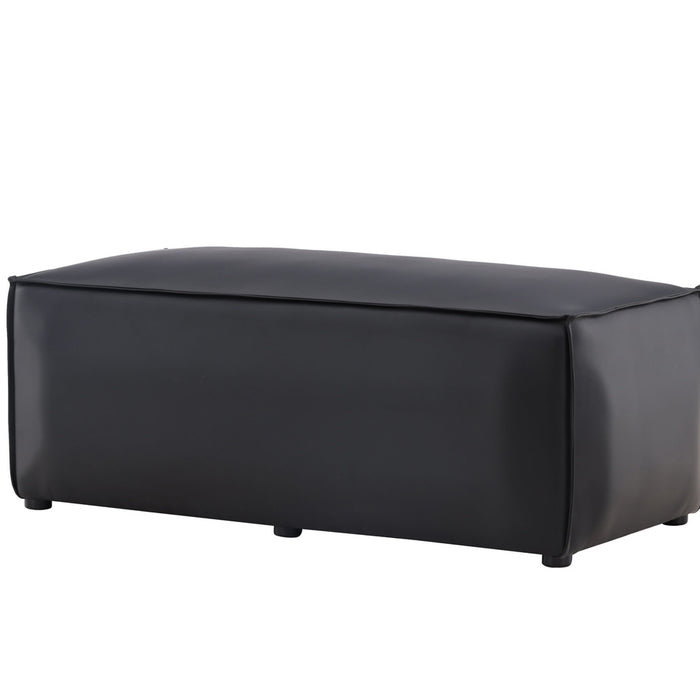 Fjôrd - Poef Zwart - PU Leer - Palermo